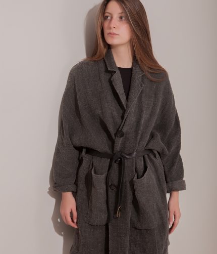 LINEN COAT + BELT
