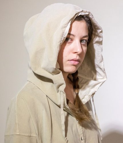 VELVET HOODED DRESS